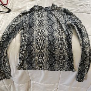 Long sleeve snakeskin shirt from shein